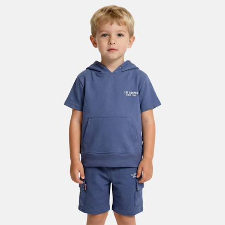 Garçon-Ensemble garçon t-shirt manches courtes à capuche et short