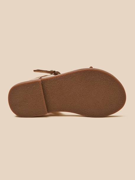 Sandales tressées fille en cuir Dore 4 - vertbaudet enfant 