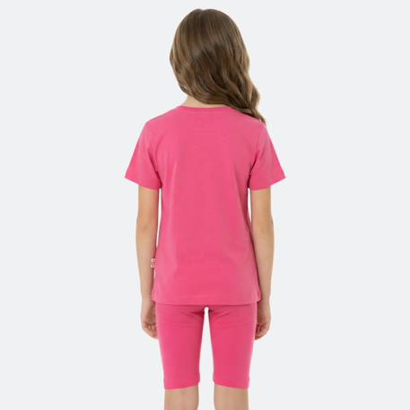 Ensemble fille t-shirt manches courtes et bermuda Beige+Fushia+Rosatre+Vert 5 - vertbaudet enfant 