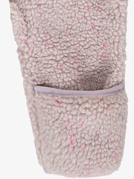Combinaison bébé chaude en matière douce avec capuche zippée Pale ivory+Platinum violet 8 - vertbaudet enfant 