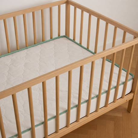 Babysom - matelas bébé 60x120 cm - réversible été/hiver - soutien ferme - sans traitement chimique - certifié oeko-tex - vert Blanc 4 - vertbaudet enfant 