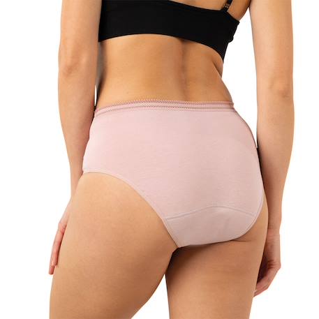 Lot de 2 culottes menstruelles taille haute femme Noir+Rose 6 - vertbaudet enfant 
