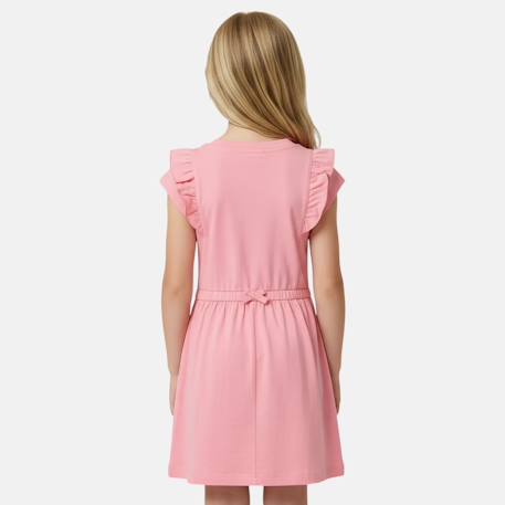 Robe fille manches courtes Bleu+Jaune+Kaki+Rose 11 - vertbaudet enfant 