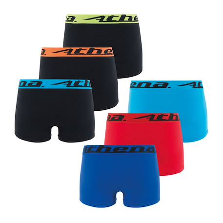 Lot de 6 boxers garçon ecopack trio choc Noir - Vert - Bleu+Noir-bleu-rouge+Noir-noir-noir-bleu-rouge-turquoise 10 - vertbaudet enfant 