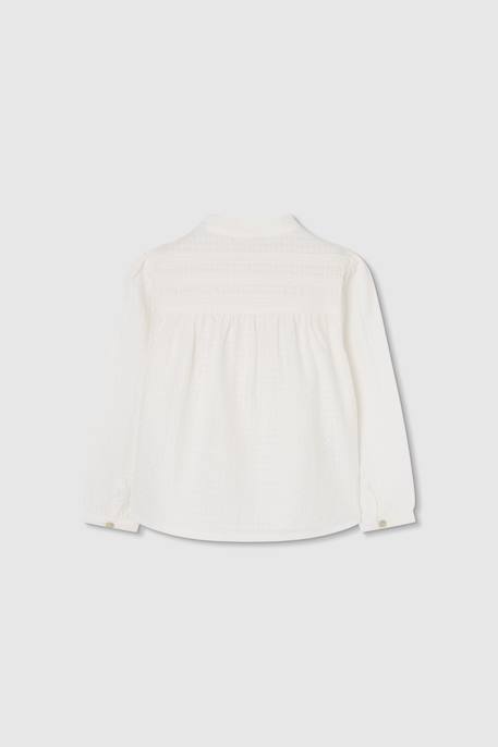 Chemise fille coton Blanc 2 - vertbaudet enfant 