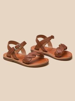 Chaussures-Sandales tressées  en cuir