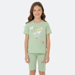 Ensemble fille t-shirt manches courtes et bermuda  - vertbaudet enfant