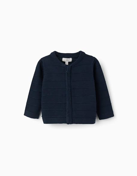 Bébé-Gilet en maille avec lignes en relief