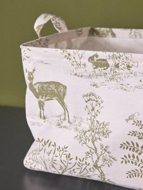 Bac de rangement rectangle esprit toile de jouy Bleu+Rose+Vert 6 - vertbaudet enfant 