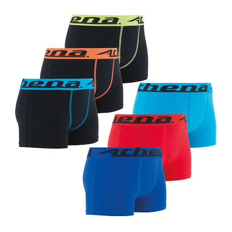 Lot de 6 boxers garçon ecopack trio choc Noir - Vert - Bleu+Noir-bleu-rouge+Noir-noir-noir-bleu-rouge-turquoise 9 - vertbaudet enfant 