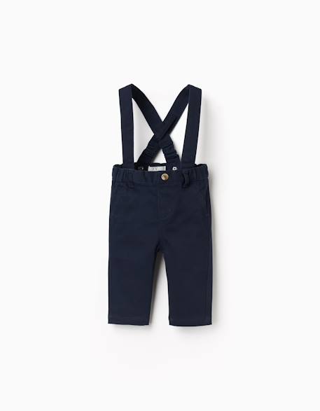 Bébé-Pantalon en sergé avec bretelles