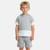 Ensemble  garcon - sweat à capuche manches courtes et bermuda Beige+Gris+Marine+Vert 5 - vertbaudet enfant 