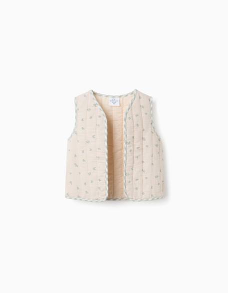 Bébé-Gilet rembourré en coton à motif
