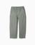Pantalon baggy en coton facile à enfiler b&s Beige+Vert clair 5 - vertbaudet enfant 