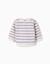 Sweat en coton à rayures Blanc 1 - vertbaudet enfant 