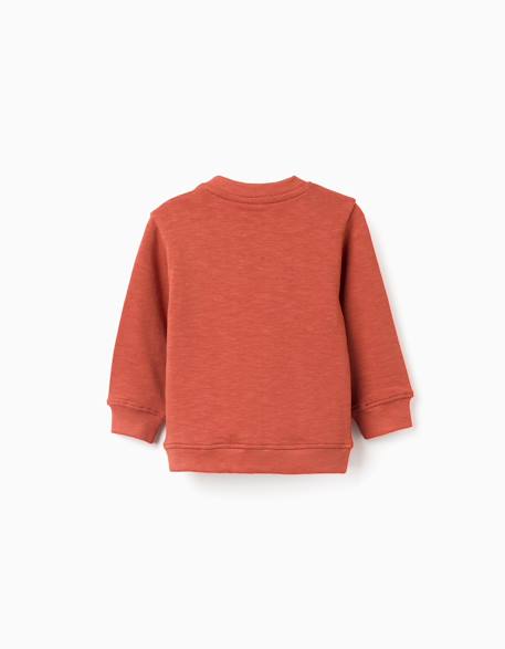 Sweat en coton à imprimé volcanic island Orange+Vert foncé 2 - vertbaudet enfant 