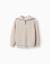 Pull en coton avec col zippé b&s Beige 2 - vertbaudet enfant 