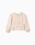 Blouse en popeline à volants et manches ballon b&s Beige 1 - vertbaudet enfant 