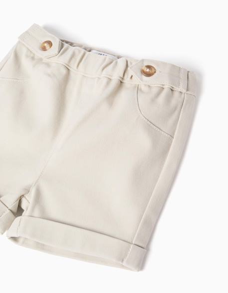 Body rayé + short en sergé Beige clair 4 - vertbaudet enfant 