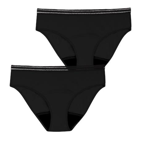 Lot de 2 culottes menstruelles femme Noir+Rose 4 - vertbaudet enfant 