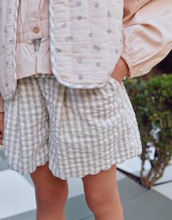 Short en coton à motif vichy b&s  - vertbaudet enfant