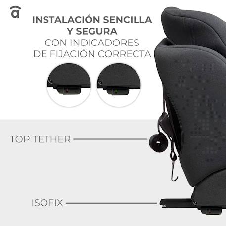 Siège auto 76-150cm routefix Gris+Noir 3 - vertbaudet enfant 
