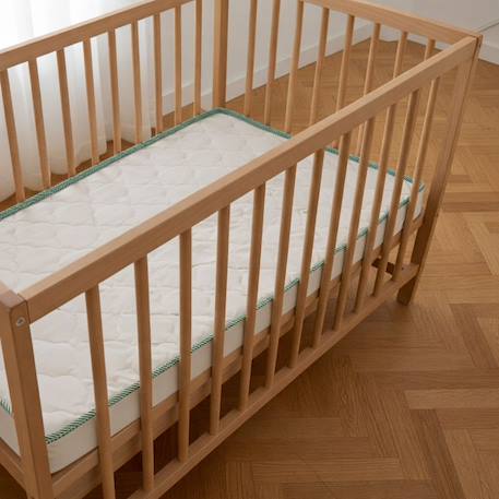Babysom - matelas bébé 60x120 cm - réversible été/hiver - soutien ferme - sans traitement chimique - certifié oeko-tex - vert Blanc 5 - vertbaudet enfant 