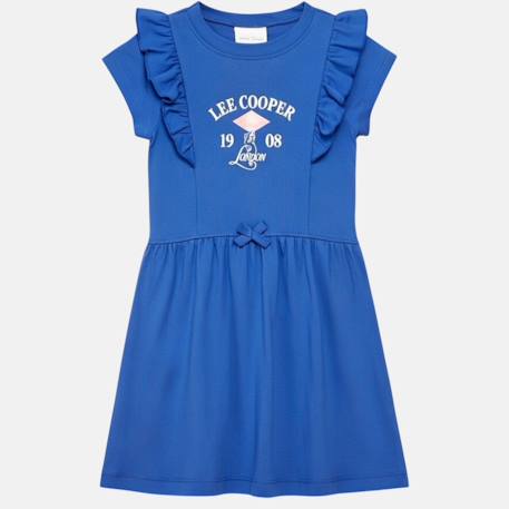 Robe fille manches courtes Bleu+Jaune+Kaki+Rose 3 - vertbaudet enfant 