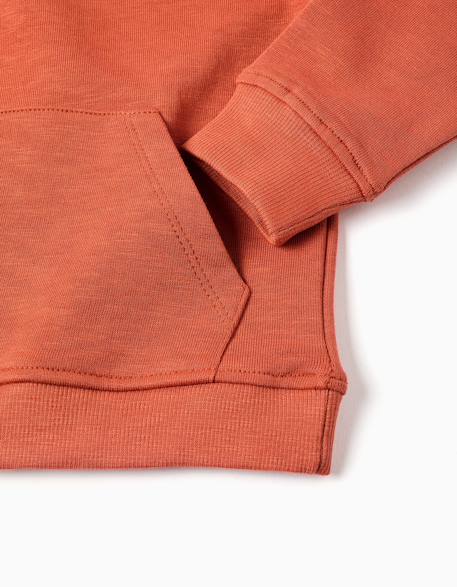 Sweat en coton à imprimé volcanic island Orange+Vert foncé 4 - vertbaudet enfant 