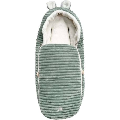 Chancelière d'hiver plushy cuban sand Ecru+Vert minéral 7 - vertbaudet enfant 