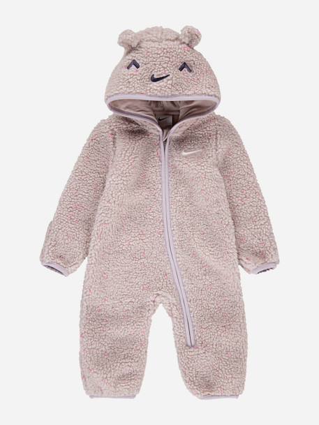 Combinaison bébé chaude en matière douce avec capuche zippée Pale ivory+Platinum violet 4 - vertbaudet enfant 