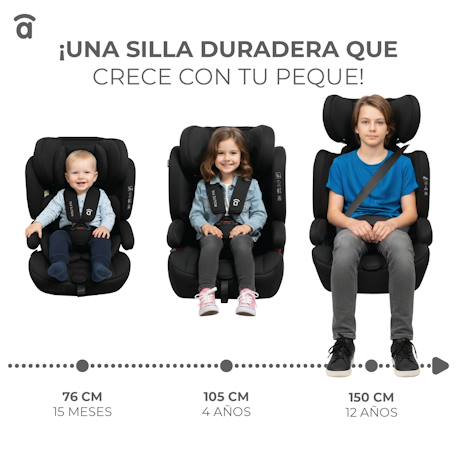 Siège auto 76-150cm routefix Gris+Noir 10 - vertbaudet enfant 