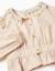 Blouse en popeline à volants et manches ballon b&s Beige 3 - vertbaudet enfant 