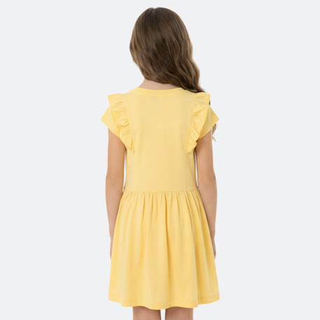 Robe fille manches courtes Bleu+Jaune+Kaki+Rose 5 - vertbaudet enfant 