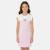 Robe fille manches courtes Blanc+Bleu+Rouge 1 - vertbaudet enfant 