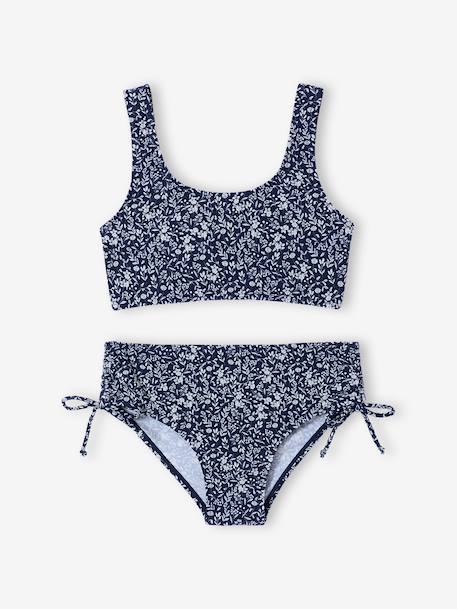 Maillot de bain 2 pièces fille marine 1 - vertbaudet enfant 