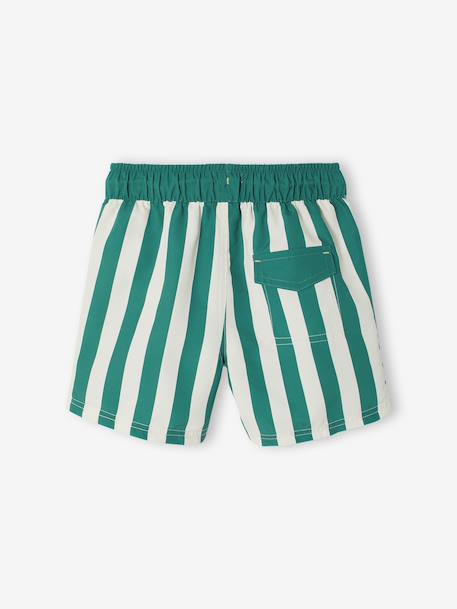 Short de bain garçon rayé vert 3 - vertbaudet enfant 