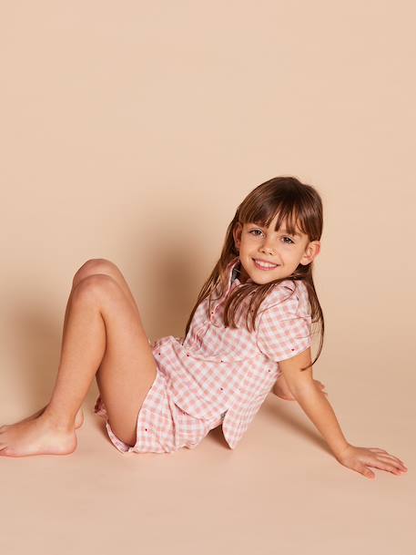 Pyjama 2 pièces fille Capsule mère-fille rose poudré 2 - vertbaudet enfant 