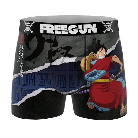 Lot de 4 boxers  one piece Rouge/noir/orange/vert/violet 5 - vertbaudet enfant 
