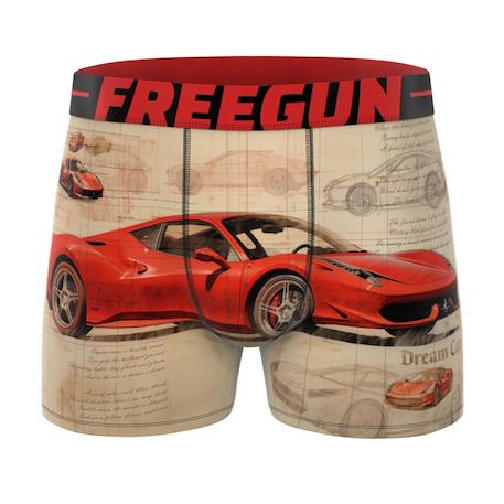 Lot de 5 boxers  car racing Rouge/violet/beige/noir 2 - vertbaudet enfant 