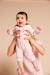Pyjama bébé col large Capsule mère-fille rose poudré 2 - vertbaudet enfant 