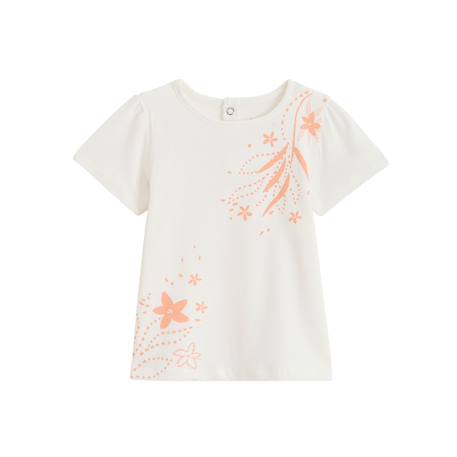 T-shirt enfant manches courtes anaelle Ecru 2 - vertbaudet enfant 
