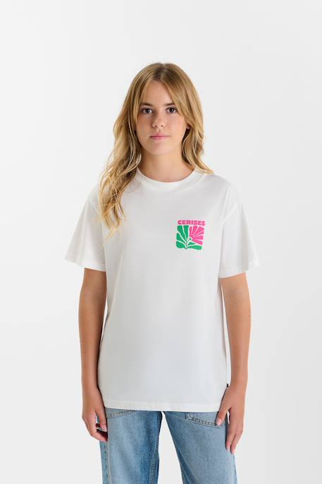 Fille-Tee-shirt fleurgi