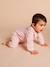 Pyjama bébé col large Capsule mère-fille rose poudré 3 - vertbaudet enfant 