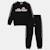 Ensemble sweat et pantalon jogging garçon à imprimé Noir 3 - vertbaudet enfant 