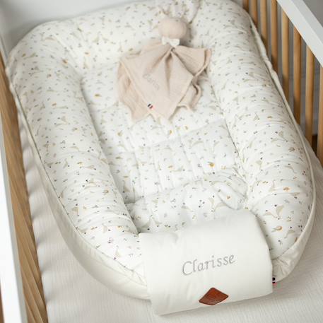 Cocon bébé matelassé nid réducteur de lit Écru+Safari, vert, gris, blanc+Sidonia, beige, écru, blanc+Stella, imprimé étoiles blanc, gris 13 - vertbaudet enfant 