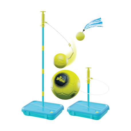 Pack jeux swingball 3en1 toutes surfaces  métal Bleu - noir - jaune 1 - vertbaudet enfant 