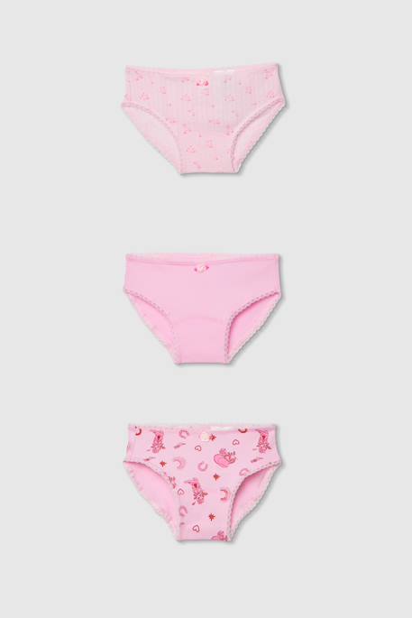 Fille-Sous-vêtement-Pack de 3 culottes en coton imprimés