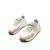 Sneakers filles synthétique lacets- fermeture adhésive barefoot Rose sable+White 6 - vertbaudet enfant 