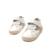 Sneakers filles synthétique lacets- fermeture adhésive barefoot Or-blanc 6 - vertbaudet enfant 